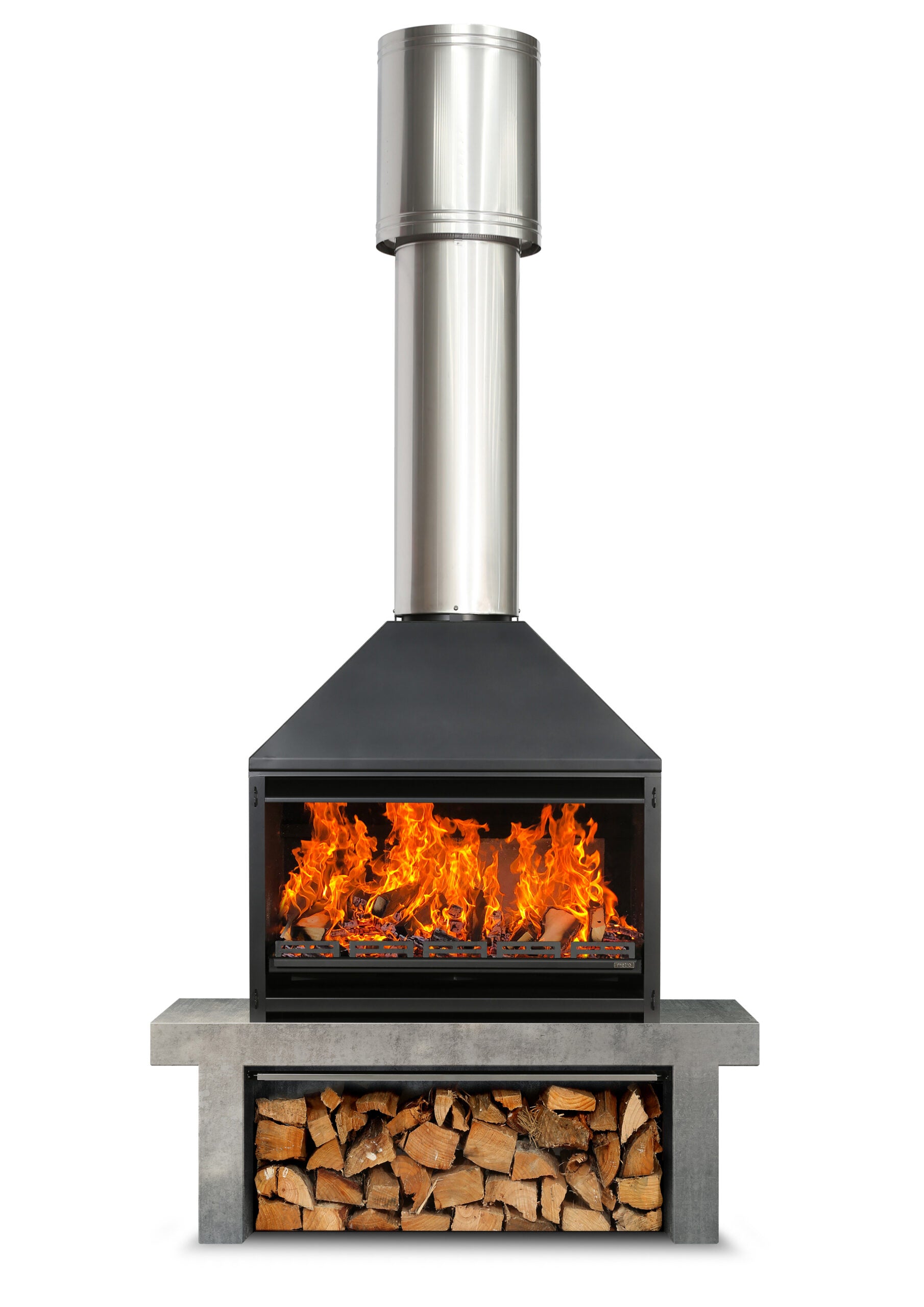 METRO OUTDOOR 1200 - Freestanding Fire & Flue (3 items)
