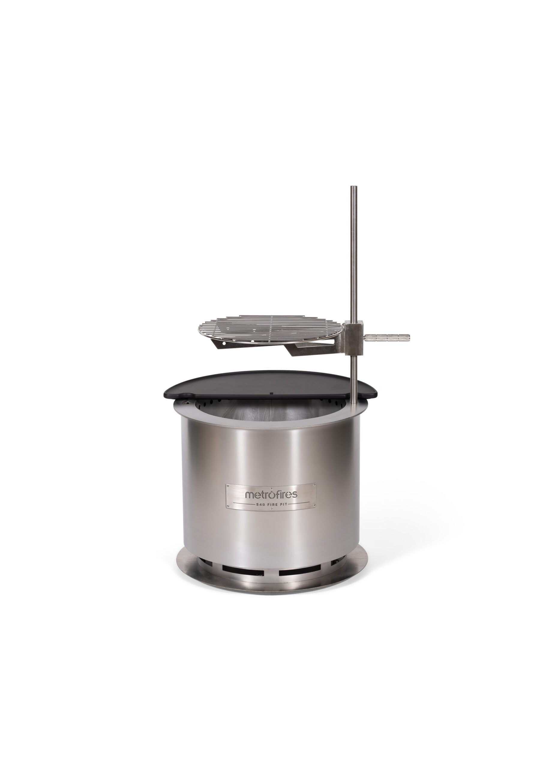 Metro 540 Fire Pit Stainless Steel (Incl Lid & Poker)