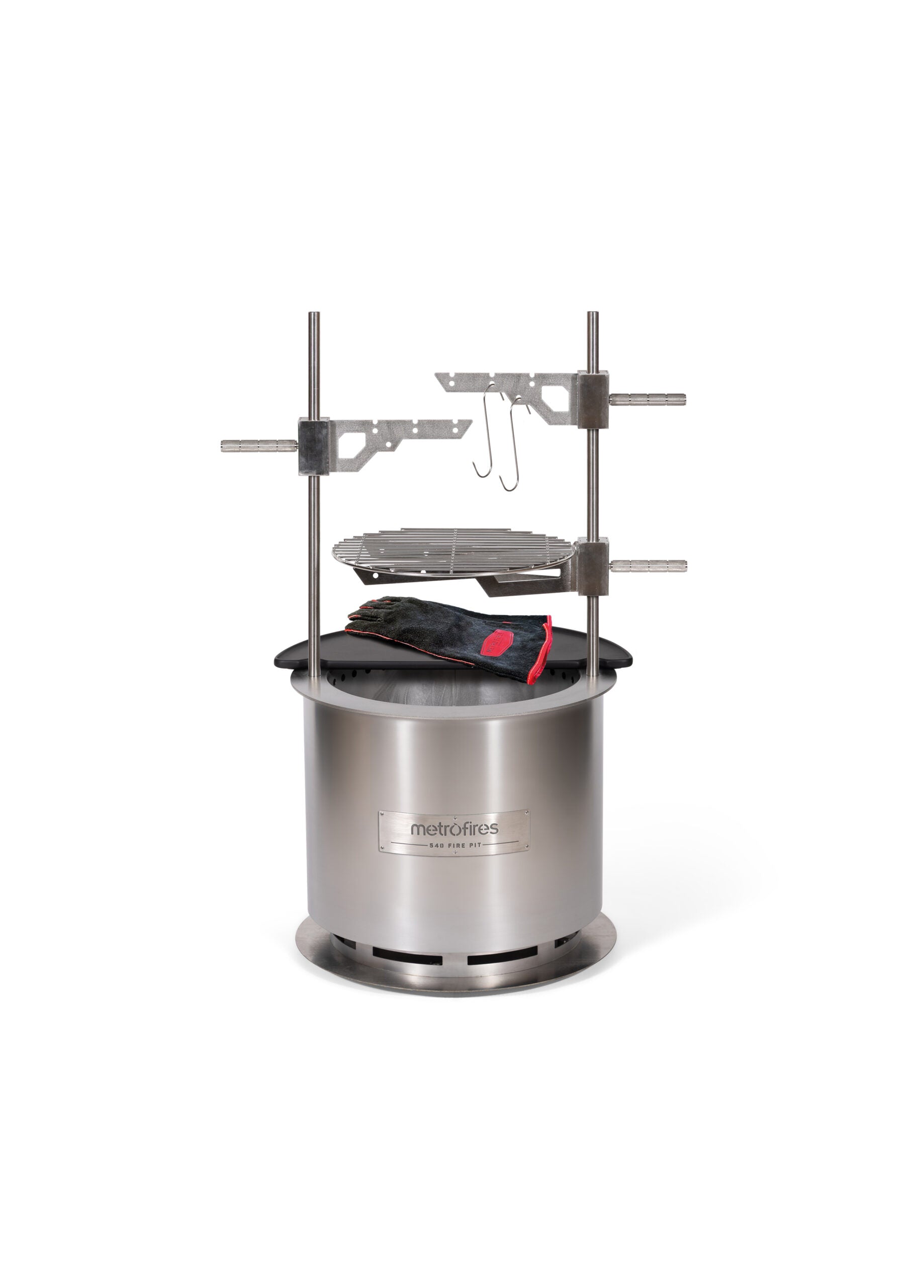 Metro 540 Fire Pit Stainless Steel (Incl Lid & Poker)