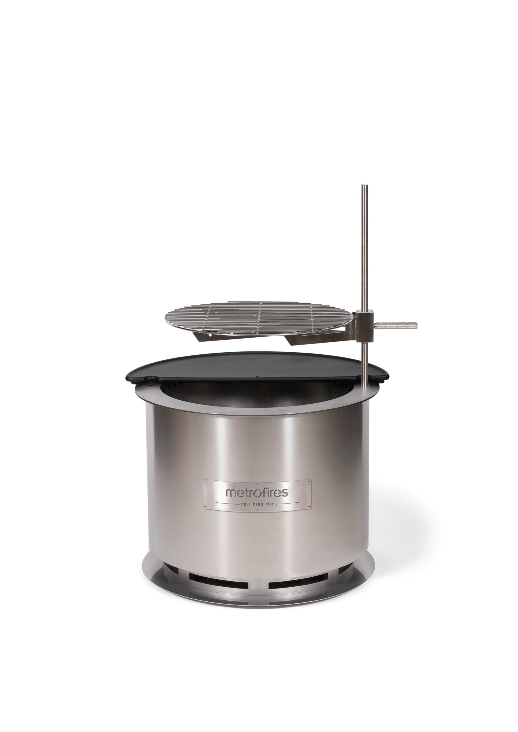 Metro 720 Fire Pit Stainless Steel (Incl Lid & Poker)