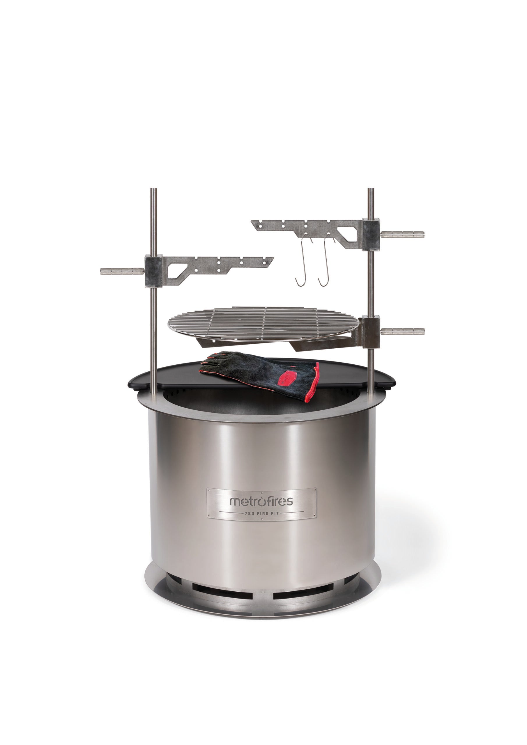 Metro 720 Fire Pit Stainless Steel (Incl Lid & Poker)