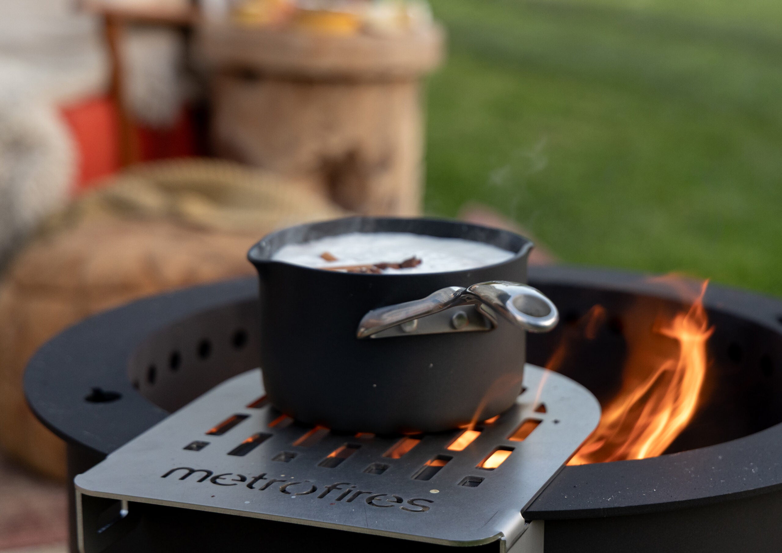 Metro Fire Pit Stainless Steel Skillet Shelf