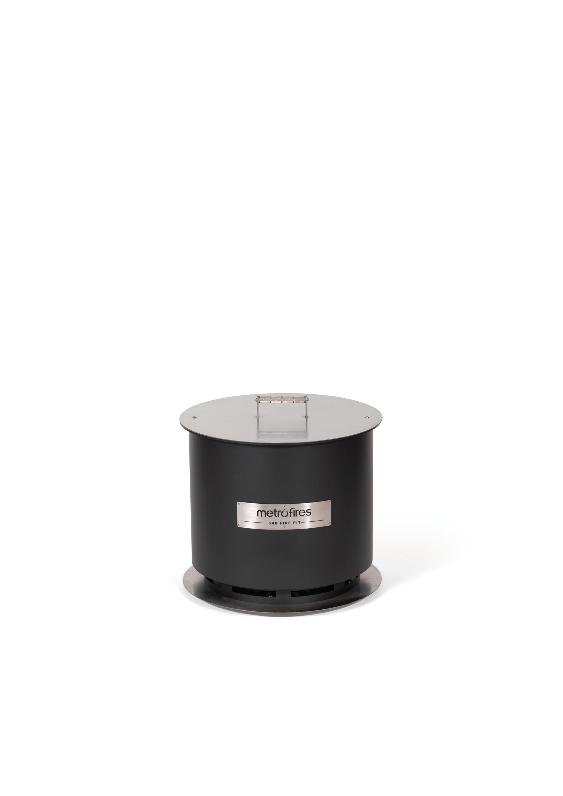 Metro 540 Fire Pit Corten Black (Incl Lid & Poker)