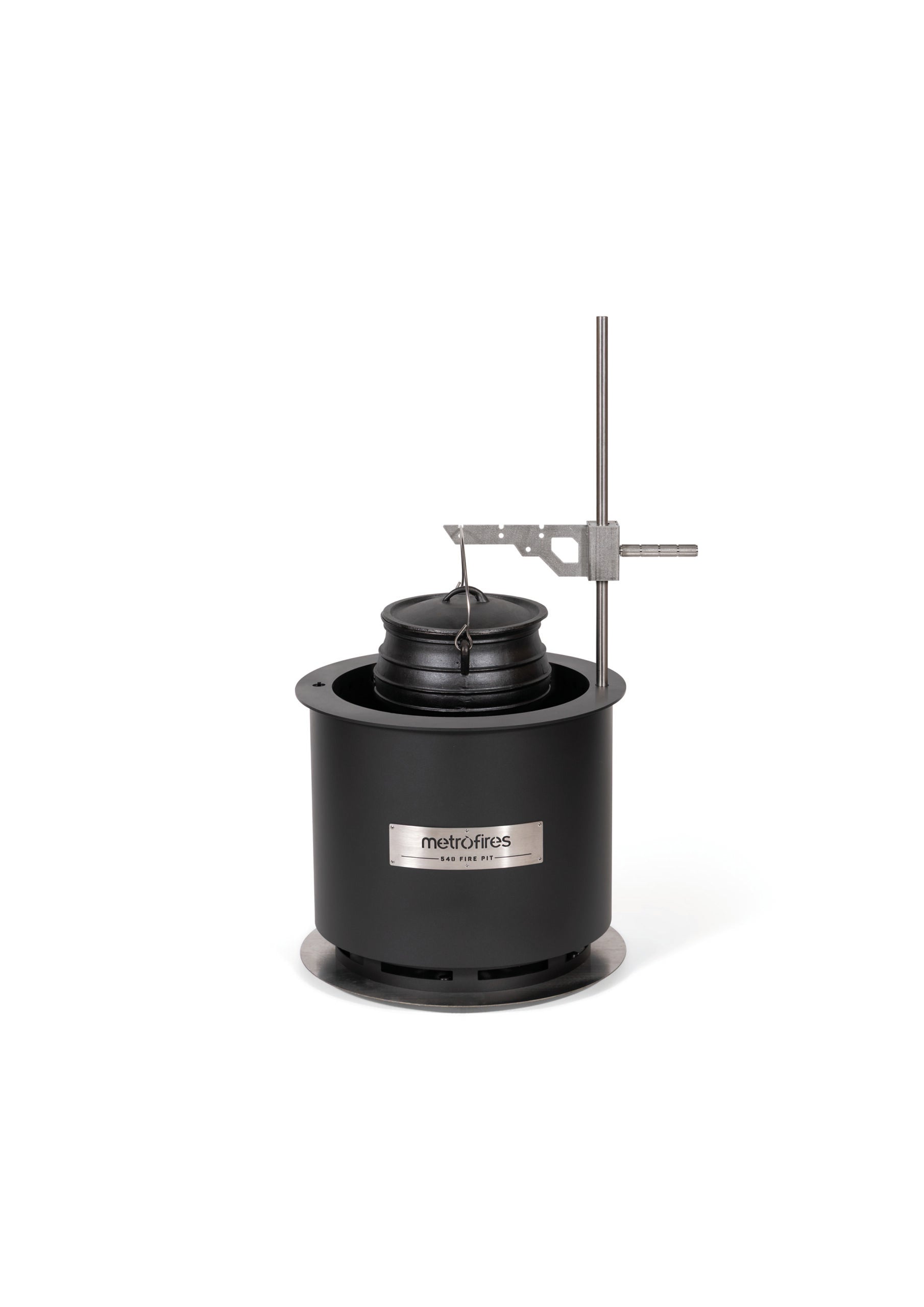 Metro 540 Fire Pit Corten Black (Incl Lid & Poker)