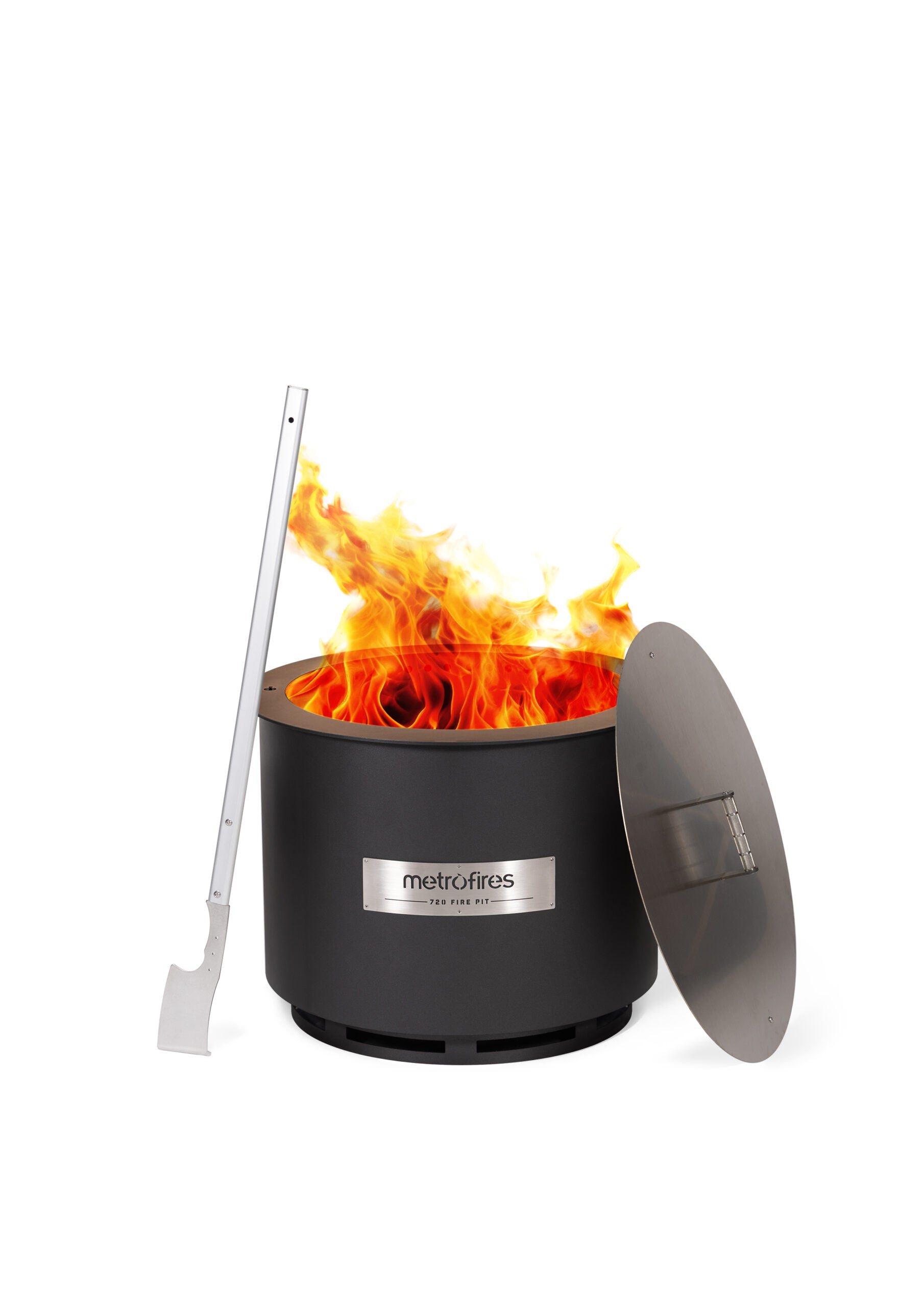 Metro 720 Fire Pit Corten Black (Incl Lid & Poker)