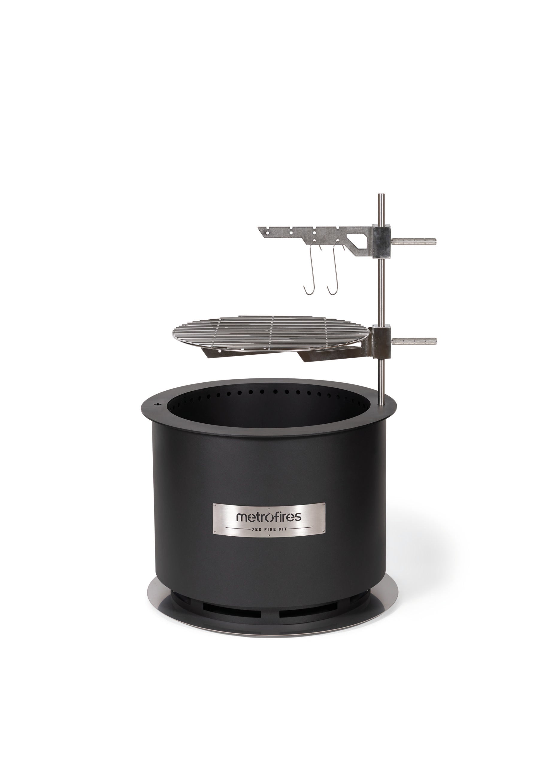 Metro 720 Fire Pit Corten Black (Incl Lid & Poker)