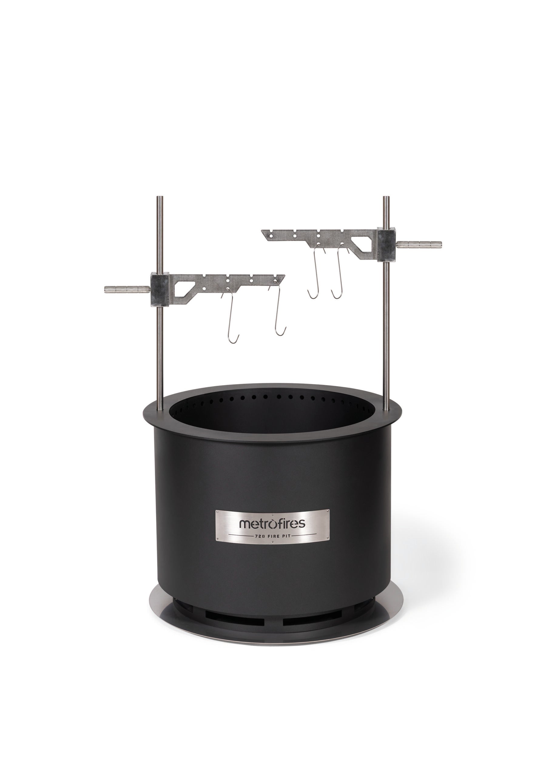 Metro 720 Fire Pit Corten Black (Incl Lid & Poker)