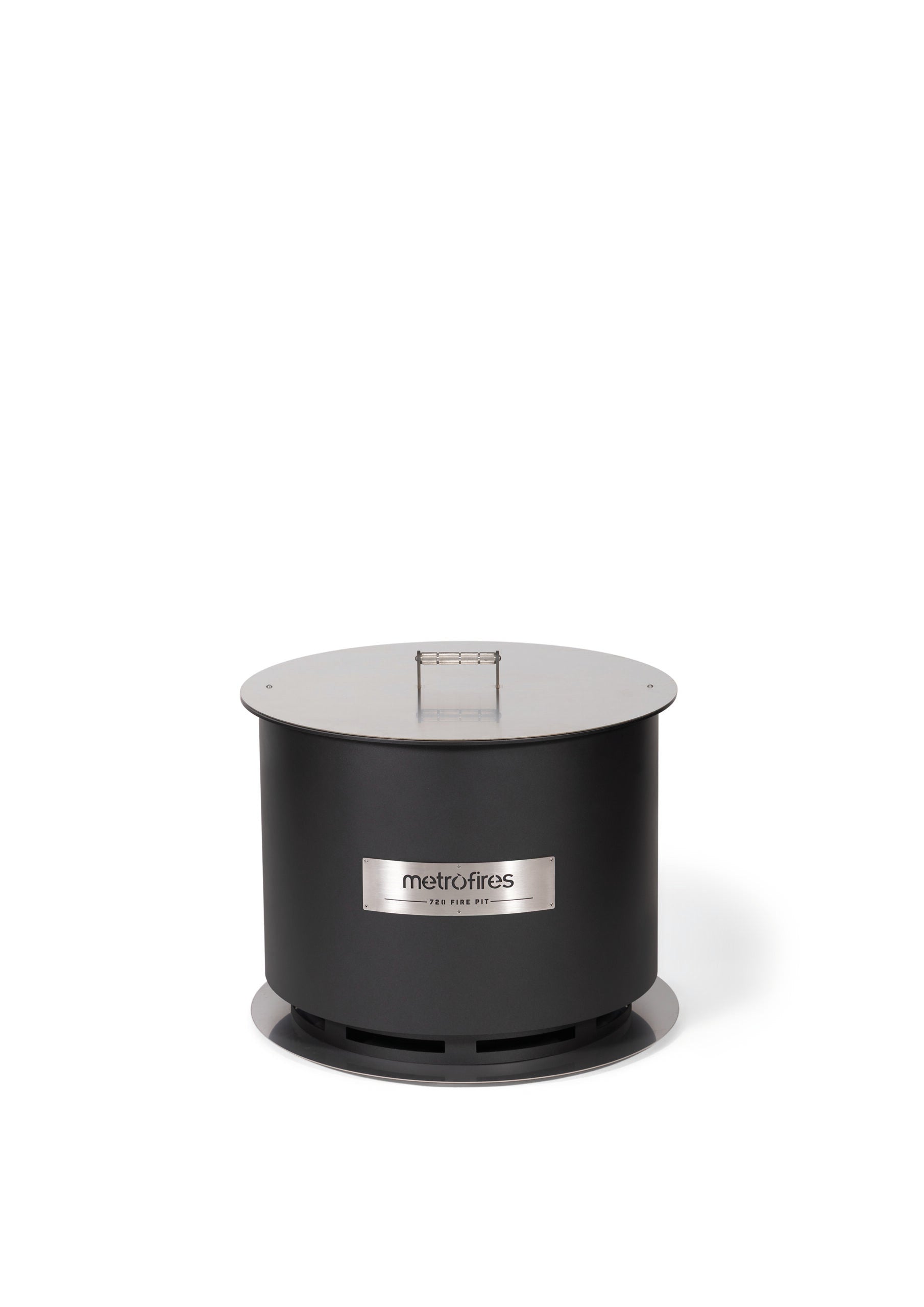 Metro 720 Fire Pit Corten Black (Incl Lid & Poker)