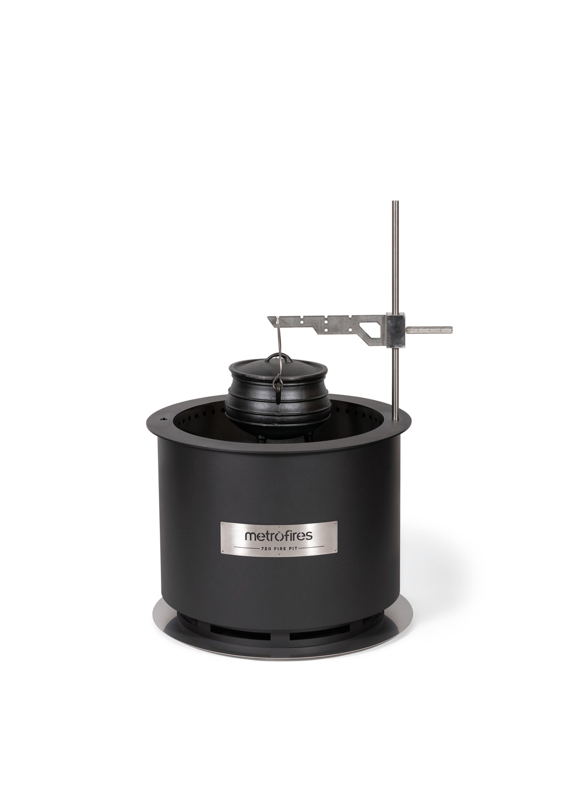 Metro 720 Fire Pit Corten Black (Incl Lid & Poker)