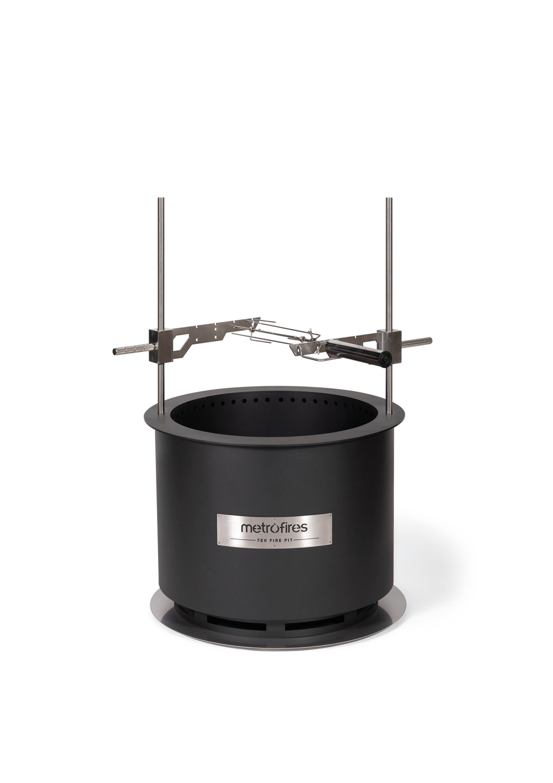 Metro 720 Fire Pit Corten Black (Incl Lid & Poker)