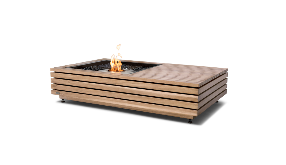ECOSMART MANHATTAN 50 TEAK FIRE TABLE
