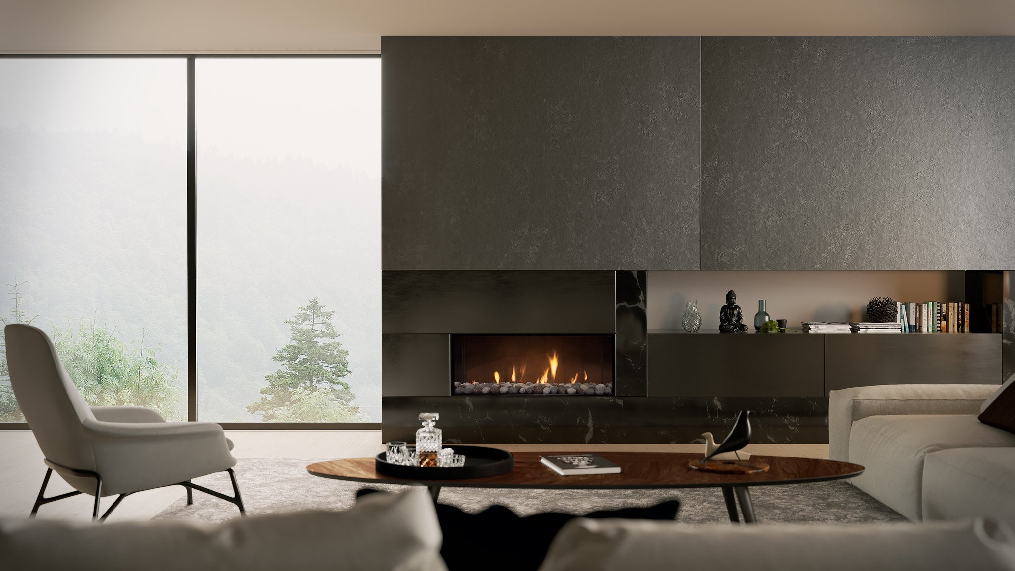 Escea DS1150 NG Double Sided Fireplace