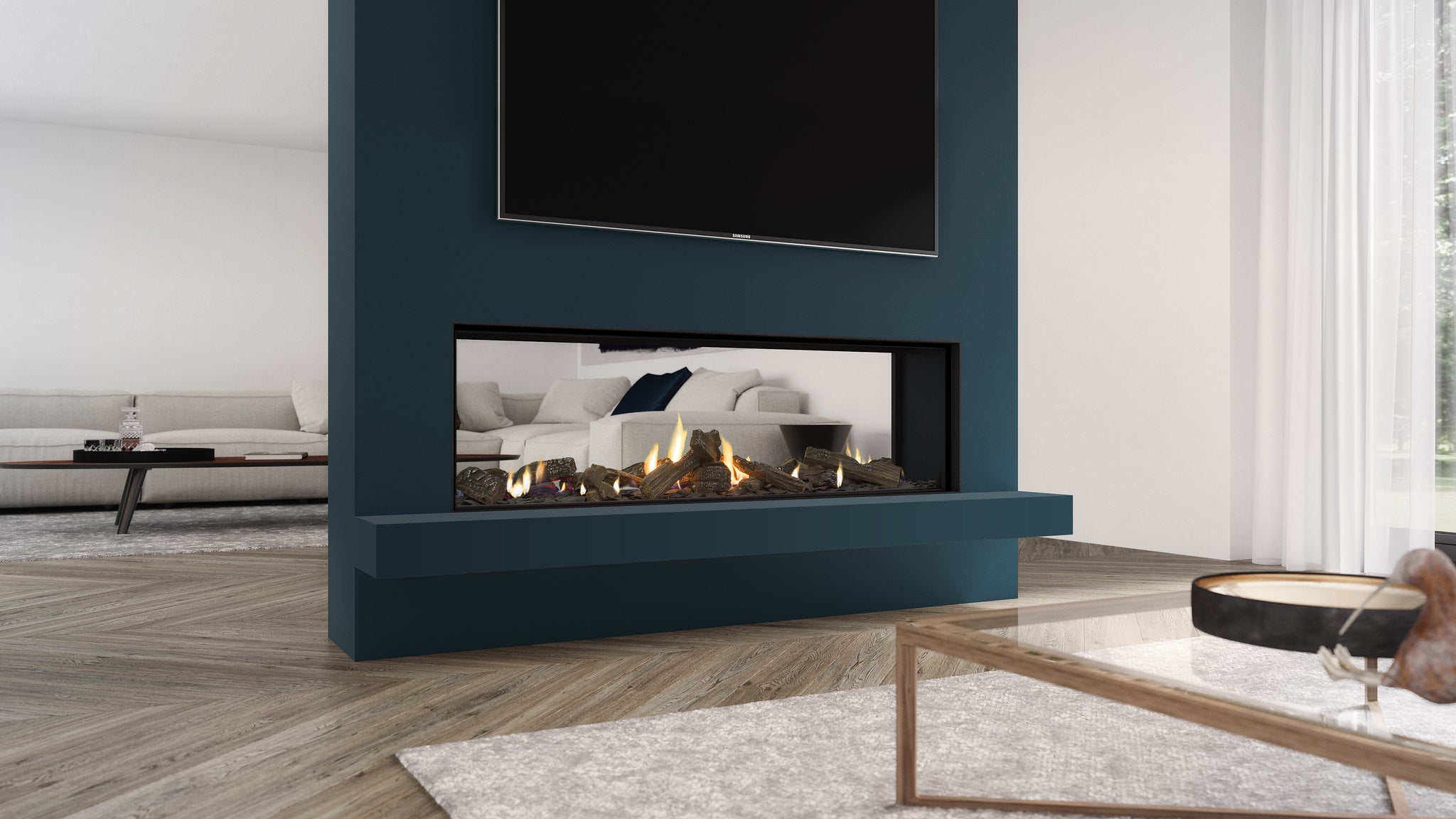 Escea DS1400 NG Single Sided Fireplace