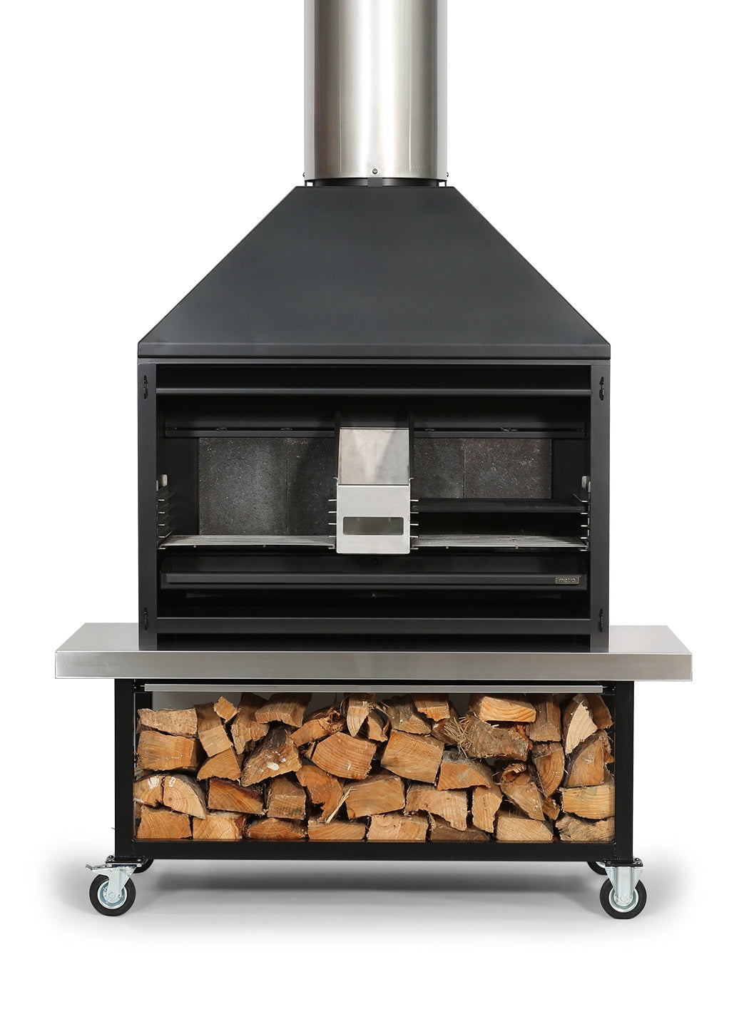 OUTDOOR 1200 Braai - F/S Fire, Trolley & Flue (4 items)