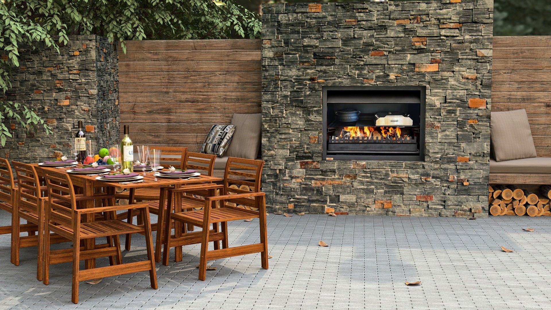 JETMASTER QUADRO OUTDOOR WOOD FIRE & BBQ